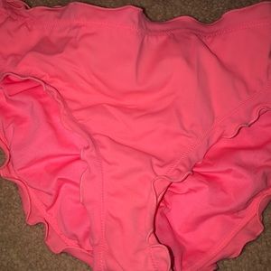 Florescent pink bathing suit bottoms